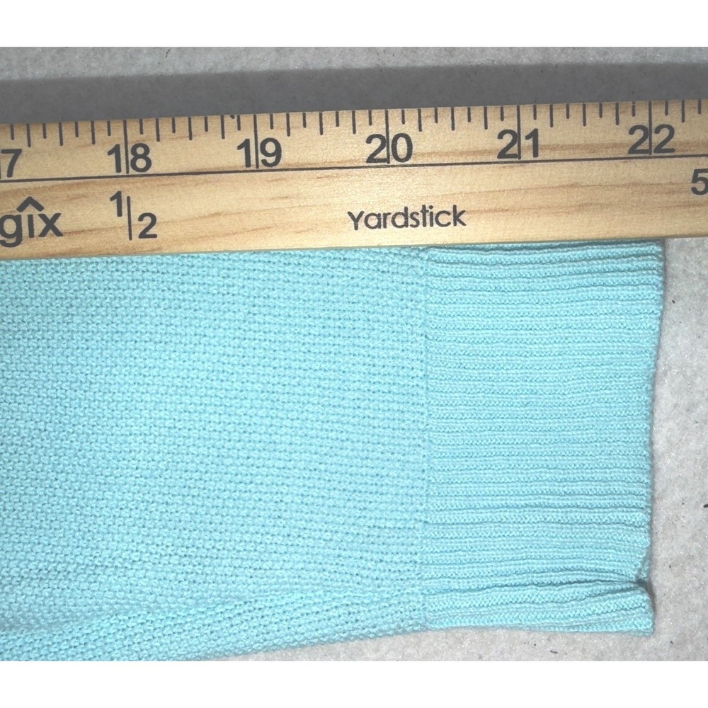 Merona Women's Large Aqua Blue Button Front Cardigan Sweater Cotton Knit L - Picture 5 of 9